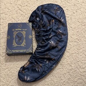 Kitsch x Harry Potter Satin Wrapped Microfiber Hair Towel Turban in Ravenclaw